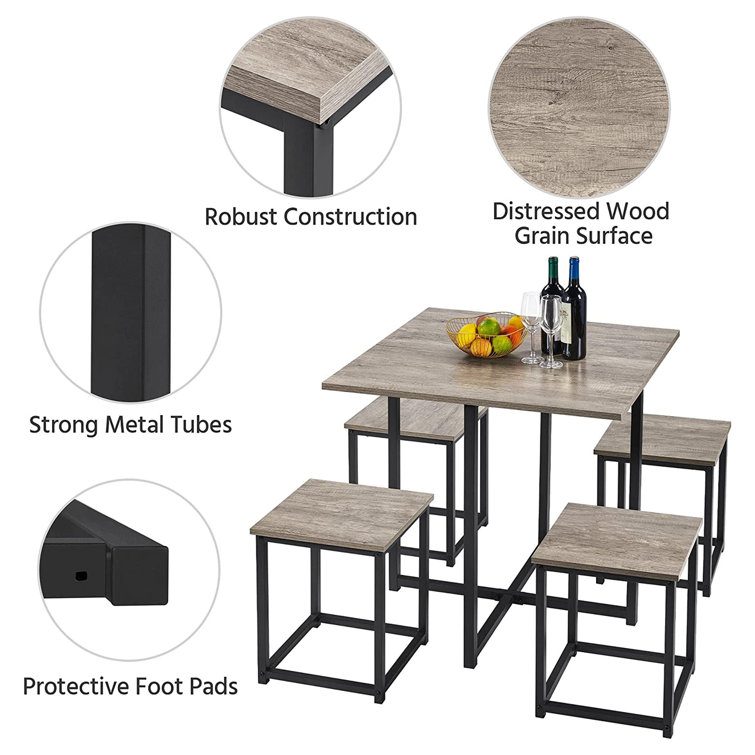 Compact on sale table chairs
